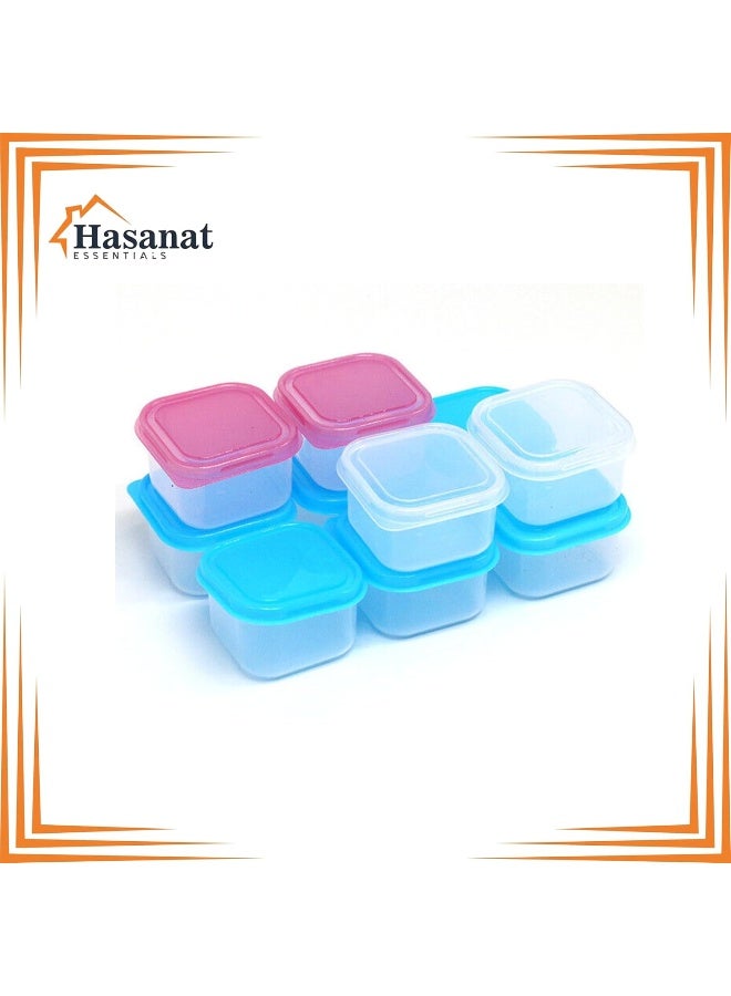 HASANAT ESSENTIALS حاويات تخزين مربعة صغيرة من هاسانات إيسينشالز - Image 2