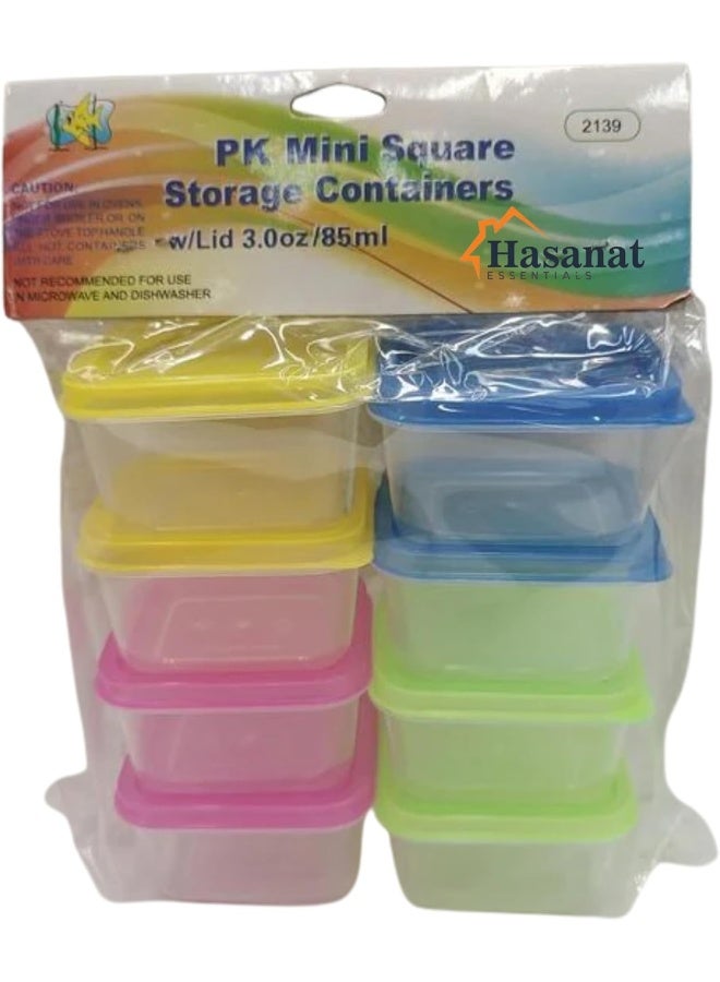 HASANAT ESSENTIALS حاويات تخزين مربعة صغيرة من هاسانات إيسينشالز - Image 1