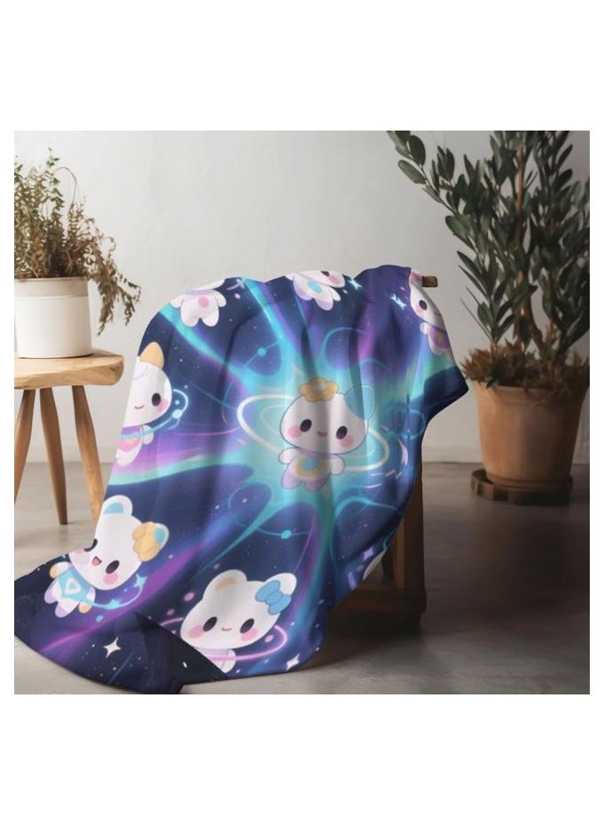 عام بطانية رقيقة من الفانيلا (دافئة ومريحة، ومناسبة للنوم واستخدام الألعاب وإزالة الغبار ومقاومة للرمل) 150 سم * 200 سم - 213 - Image 5