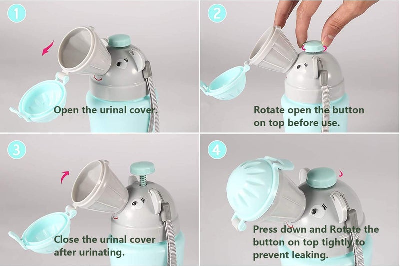 ONEDONE Portable Potty Baby Child Potty Urinal Emergency Toilet for Camping Car Travel and Kid Potty Pee Training (Blue) - Image 3