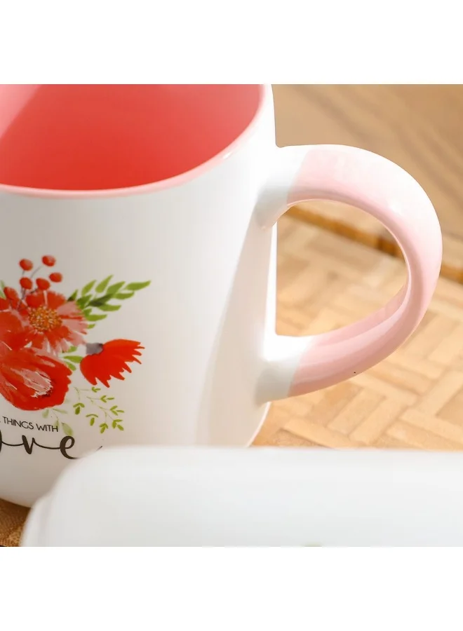 DANUBE HOME Danube Home Danube Essential 2-Piece New Bone China Mug Set Elegant And Durable Perfect For Tea Coffee Or Hot Beverages Stylish Design For Home Office Or Gift Use 9.1X6.9X10.5Cm 480Ml