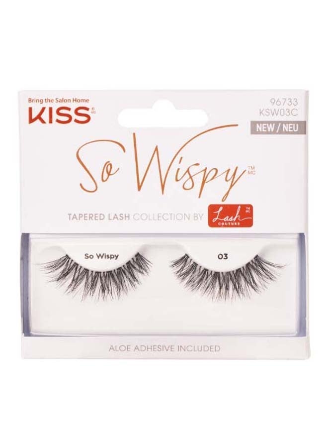 KISS So Wispy Tapered Lash Collection Black & Lash Couture Strip Lash Adhesive ClearBundle - Image 4