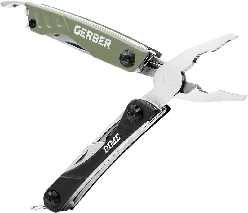 Gerber Gear Dime 12-in-1 Mini EDC Multitool - Needle Nose Pliers, Pocket Knife, Keychain, Bottle Opener - EDC Gear and Equipment - Green - Image 3