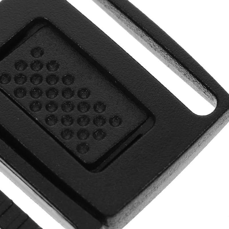 100pcs 20mm Black Plastic Hat Buckle Clips Lightweight Flat Snapback Strap Buckles Adjustable Replacement for Hiking Caps and Outdoor Use - Image 3