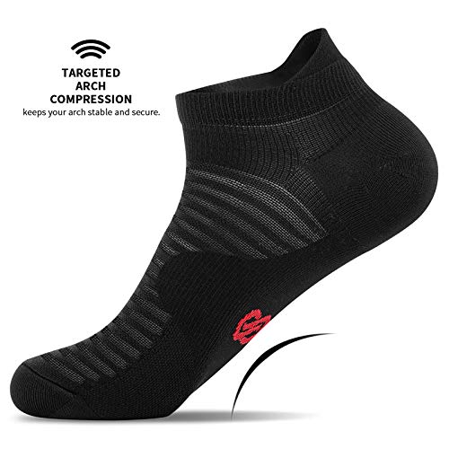 PAPLUS Compression Running Socks for Men and Women (6 Pairs), Ankle Socks with Arch Support, Athletic Low Cut socks for Cycling, Golf - Image 4