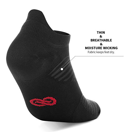 PAPLUS Compression Running Socks for Men and Women (6 Pairs), Ankle Socks with Arch Support, Athletic Low Cut socks for Cycling, Golf - Image 5