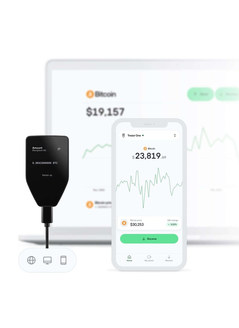 تريزور - تريزور سيف 5 - محفظة رقمية للعملات المشفرة مع عنصر أمان وعبارة مرور، شاشة تعمل باللمس بالألوان مع ردود فعل لمسية، احمِ عملاتك البيتكوين وأصولك الرقمية (أرجواني خام) - Image 1