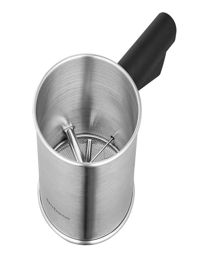 Etens 3 Cup Flour Sifter for Baking, Handheld Strainer Sifter Stainless Steel, Hand Crank Squeeze Sieve for Baking w/Comfortable Handle for Flour Powdered Sugar Cake - Baker Supplies - Image 2