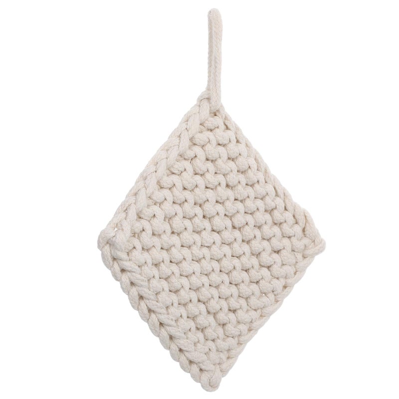 OSALADI Japanese Pot Holders Crochet Woven Hot Dishes Pans Mat Weave Cotton Trivets for Hot Dishes Hot Pot Holders 12CM