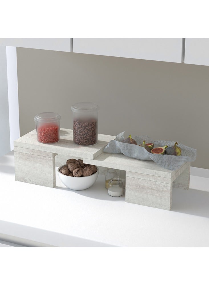 Mahmayi Wooden Storage Rack Kitchen Shelf Organiser, Spice Racks, Cupboard shelf for Home and Kitchen Storage - Cascina Pine - Image 1