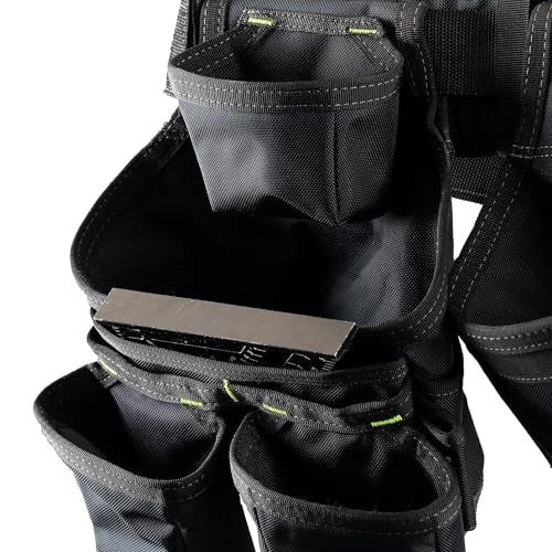 Dead On Tools - 1680 Denier Poly Framer’s Tool Belt with Suspenders (HDP369857),Black - Image 2