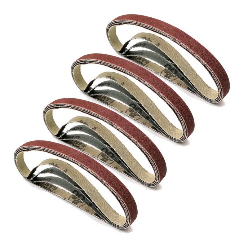 38 x 13 Inch Sanding Belts 4 Each of 3204006008001000 Fine Grits Belt Sander Tool for Woodworking Metal Polishing 20 Pack Aluminum Oxide Sanding Belt
