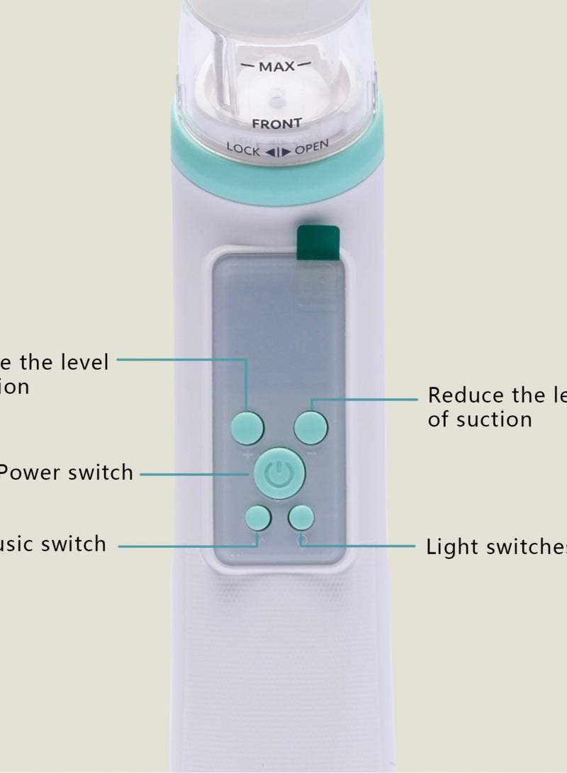 Baby Nasal Aspirator, Electric Nasal Aspirator for Baby Nose Aspirator, Rechargeable Nose Cleaner for Toddlers with 5 Suction Levels, Waterproof Nasal Aspirator with Music Light Function