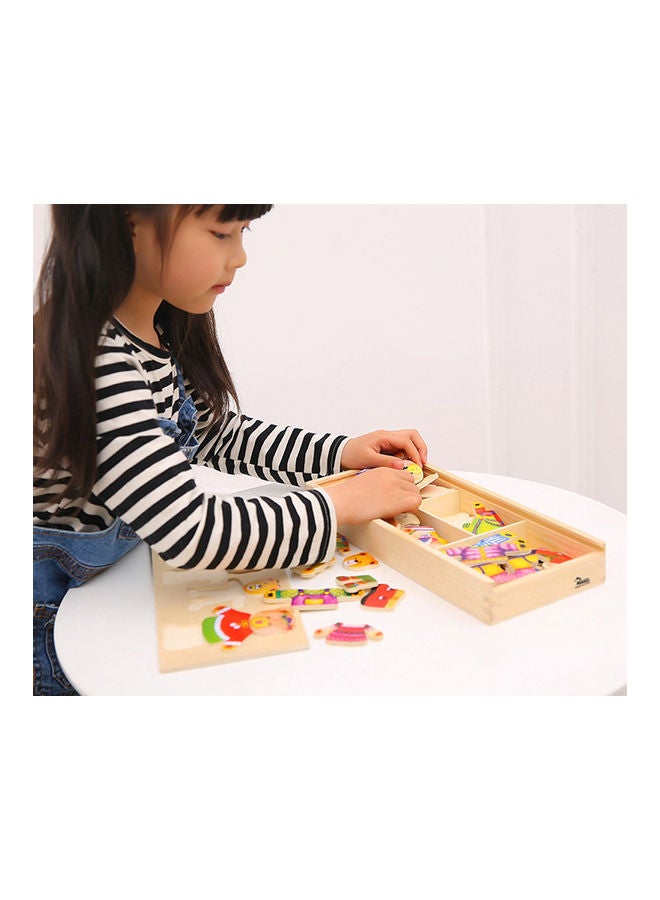 نيبمينينت لعبة تركيب الصور المقطعة الخشبية لتنسيق ملابس الدب - Image 3