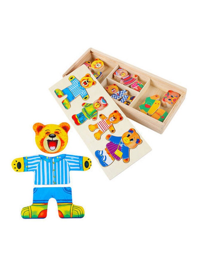 نيبمينينت لعبة تركيب الصور المقطعة الخشبية لتنسيق ملابس الدب - Image 5
