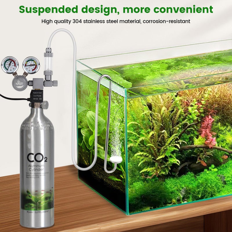 Hygger CO2 Stainless Steel CO2 Diffuser Atomizer Used for Aquarium Plants,Water Grass Tank,Fine and Uniform Bubbles, Durable and Not Easy to Rust (S(25cm)) - Image 4