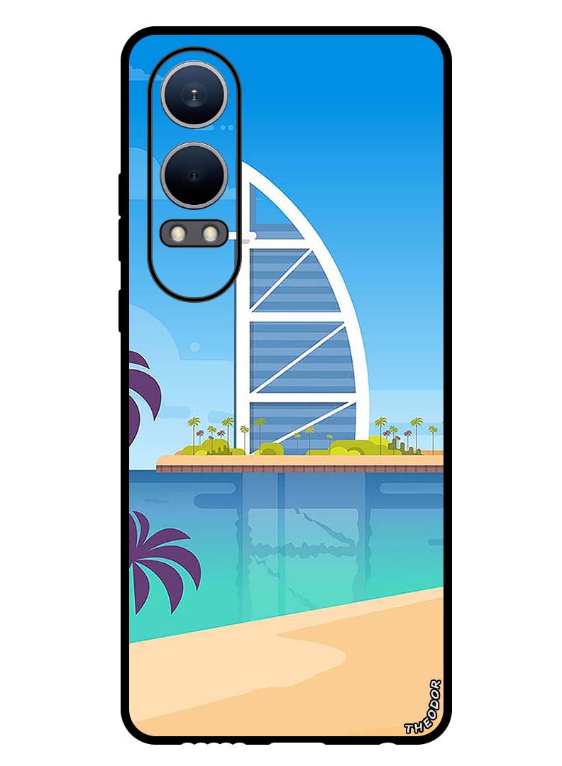 Theodor Protective Case Anti Scratch Shock Proof Bumper Cover For Oppo K12x (China) Tower Illustration  - Image 1