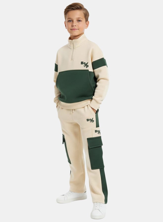 روكيدو طقم مطبوع مبطن بفليس من الداخل - Image 1