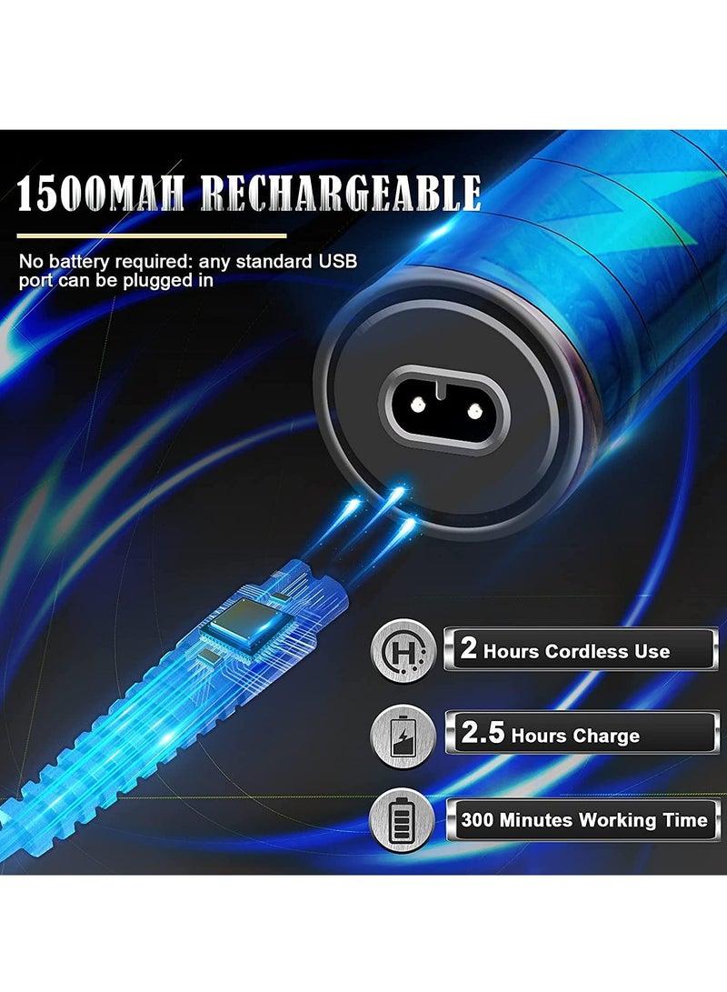 Trimmer Beard Electric RTS USB Cordless Professional LCD Display Hair Trimmer Rechargeable Clipper Be (gold) - Image 4