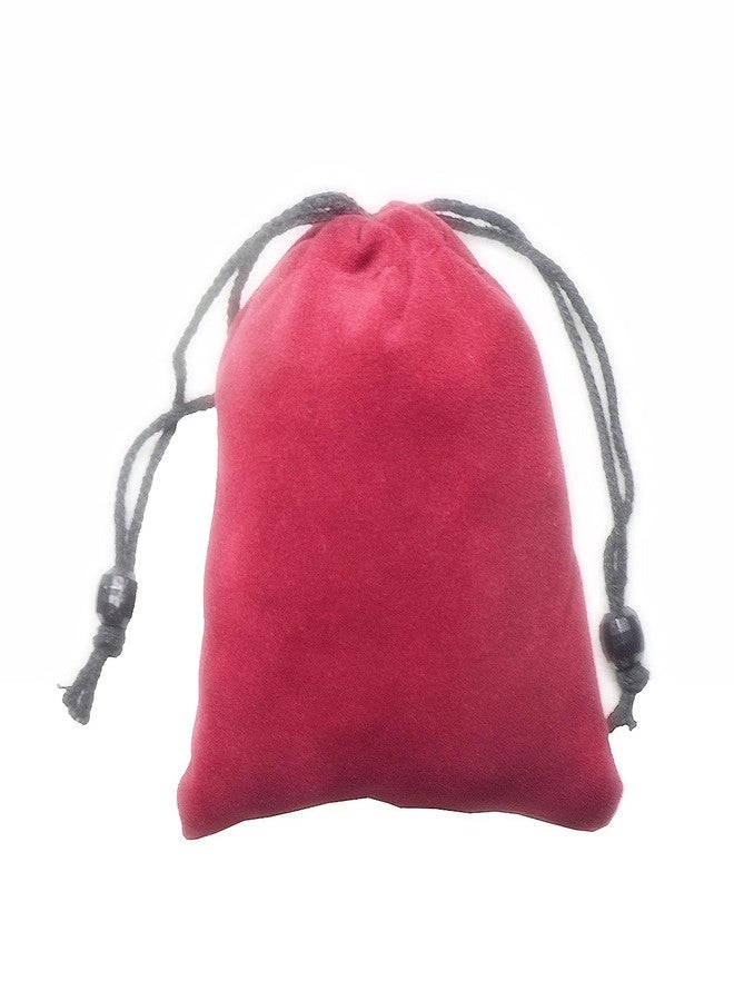 True Wings Velvet Potli Bags for Gifting| Small Drawstring Jewellery Pouch | Velvet Gift Bags for Wedding Return Gifts Women Traditional Function Décor (Maroon, pack of 20) - Image 4