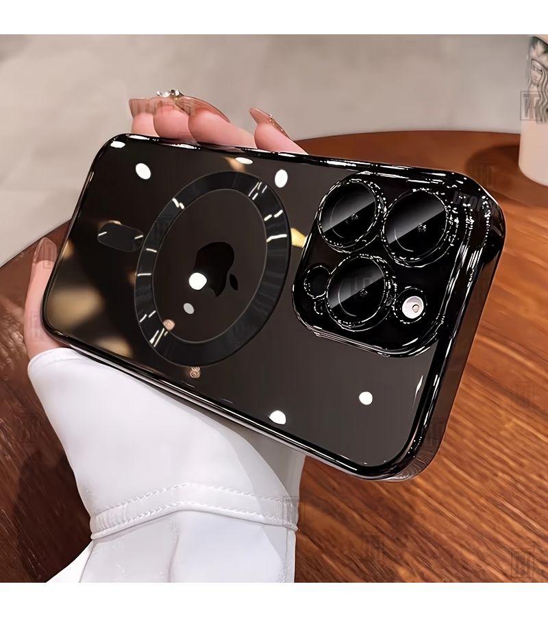 غلاف TPU ناعم مطلي بالكهرباء باللون الأرجواني مع حماية للعدسة لهاتف iPhone 16 Pro - Image 2