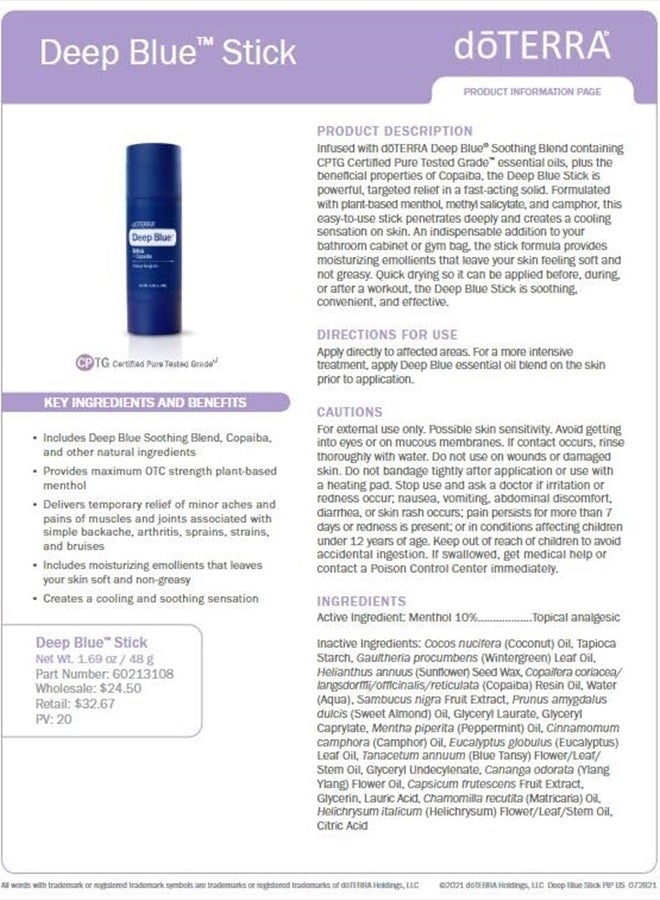 doTERRA Deep Blue Stick - Image 4