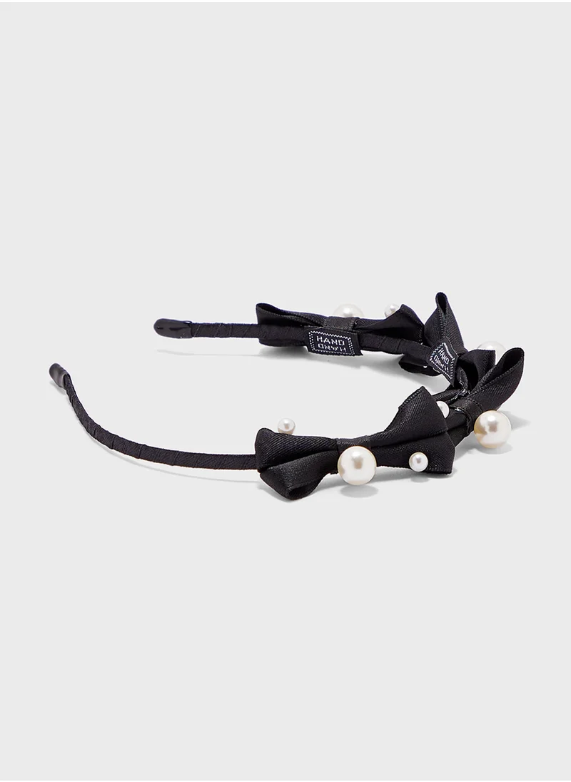 Ginger Pearl Bow Detail Headband