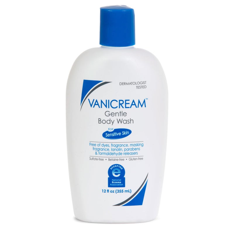 Vanicream Gentle Body Wash, 12 Fl Oz, Formulated without Common Irritants for Sensitive Skin, Gentle Cleanse and Moisture, Removes Dirt & Oils, Non-Drying, pH-Balanced Shower Gel - Image 1