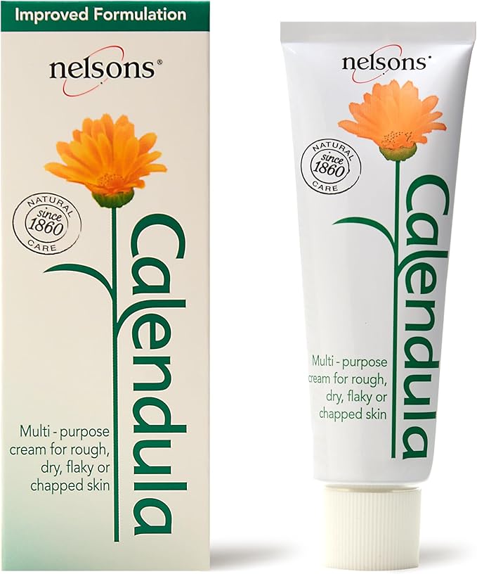 Nelsons Calendula Cream 50ml Gentle Moisturiser For Face Hands Body For Soothing and Hydrating Dry Rough Skin NonGreasy Paraben Fragrance Free Uses Calendula Marigold Plant Extracts - Image 1