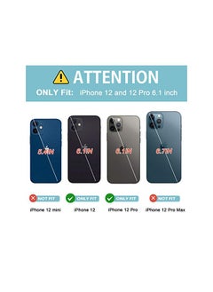 Procases [2 Pack] iPhone 12 Pro/iPhone 12 (6.1 inch 2020) Privacy Screen Protector, Anti-Spying Dark Tempered Glass Screen Film Guard, iPhone 12 Pro 5G Screen Protector  - Image 2