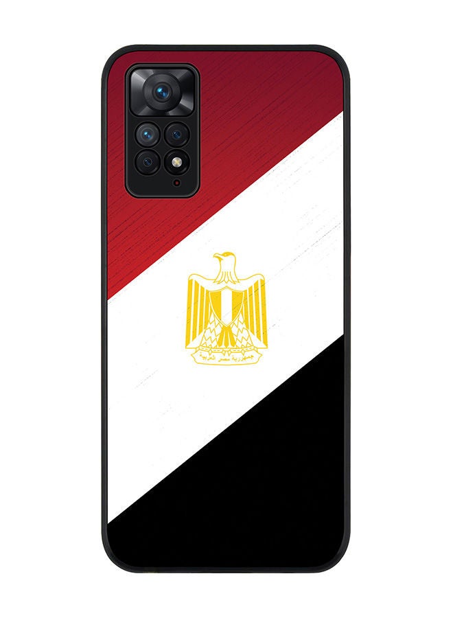 Stylizedd Rugged Black edge case for Redmi Note 11 4G/Redmi Note 11S Slim fit Soft Case Flexible Rubber Edges Anti Drop TPU Gel Thin Cover - Flag Of Egypt - Image 1