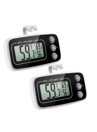 Refrigerator Thermometer, (NEW VERSION) 2 Pack Digital Freezer Thermometer, Fridge Thermometer with Magnetic back, LCD Display, Max/Min Function, 3 Mounting Options for Kitchen, Home, Restaurants - pzsku/Z389E0B12EBEC100EF592Z/45/_/1716531581/efa317bf-57b2-4fc7-99c8-ea592a184b84
