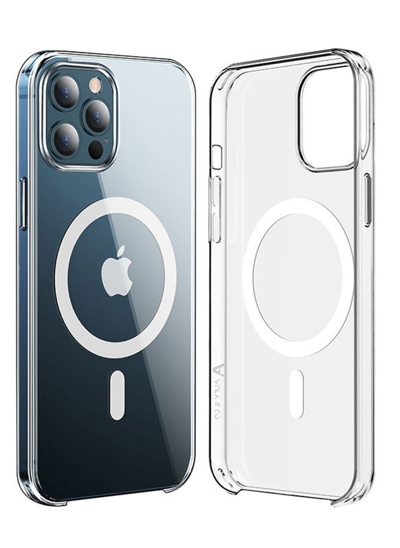 ALFY & CO - Apple iPhone 13 Pro Max Case With MagSafe Clear 6.7 Inch Slim Thin Magnetic Cover Yellowing-Resistant Anti-Drop Shock Absorption Anti-Scratch and Hard Back Crystal Case Clear - Image 1