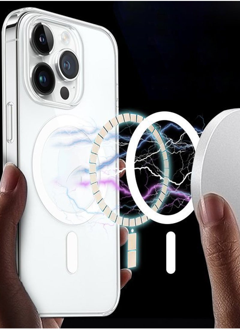 ALFY & CO - Apple iPhone 13 Pro Max Case With MagSafe Clear 6.7 Inch Slim Thin Magnetic Cover Yellowing-Resistant Anti-Drop Shock Absorption Anti-Scratch and Hard Back Crystal Case Clear - Image 1