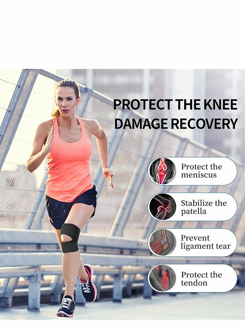Excefore Knee Brace with Side Stabilizers Relieve Meniscal Tear Knee Pain ACL MCL Arthritis,Joint Pain Relief, Breathable Adjustable Knee Support Suitable for Men and Women with Sports Injuries (Left - L) - Image 3
