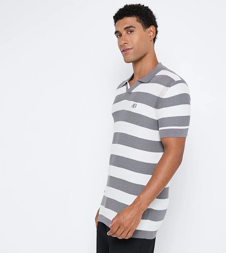 بين شيرمان Ben Sherman Men's Short Sleeve Striped Polo Tees