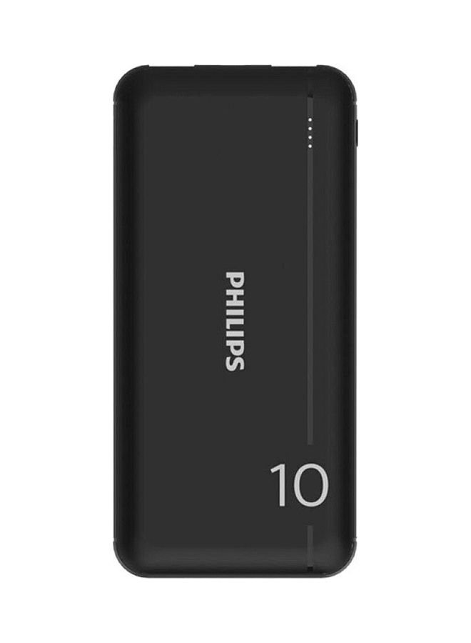 Philips 10000 mAh Power Bank With Dual USB A And USB-C Ports Black - Image 1