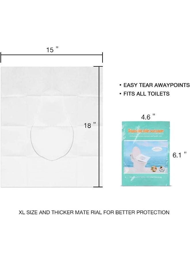 KLOLKUTTA KLOLKUTTA Toilet Seat Covers Disposable, 50-Count Flushable Paper Travel Toilet Seat Covers for Adults and Kids Potty Training, Great Biodegradable Accessories for Public Restrooms, Airplane, Camping  - Image 3