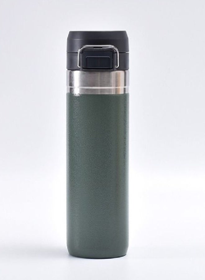 AROAQ 24oz Stainless Steel Water Bottle & Protein Shaker – Double Wall Insulated, BPA-Free, Leakproof Travel Drinkware with Quick Flip Lid for Hot & Cold Beverages , Olive Green - Image 1