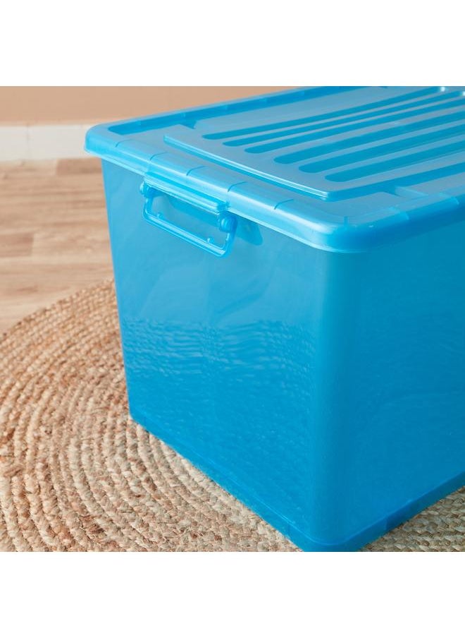 Home Box Rolling 94 L Storage Box with Wheels and Lid - 66.5x45x40 cm  - Image 3