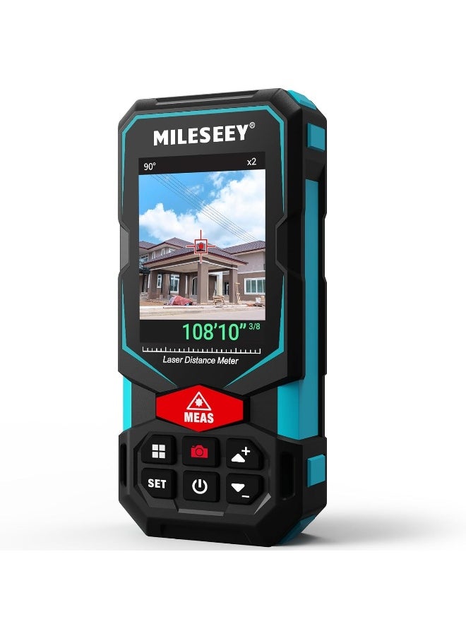 MILESEEY MiLESEEY Laser Measure, 328Ft Laser Distance Meter, Rechargeable Multifunctional Laser Measurement Tool with Pointfinder Camera, P2P Technology, Perfect for Outdoor Long Range Measurement (App Version)  - Image 4
