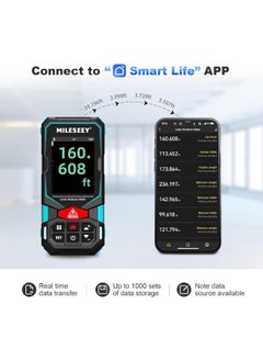 MILESEEY MiLESEEY Laser Measure, 328Ft Laser Distance Meter, Rechargeable Multifunctional Laser Measurement Tool with Pointfinder Camera, P2P Technology, Perfect for Outdoor Long Range Measurement (App Version)  - Image 5