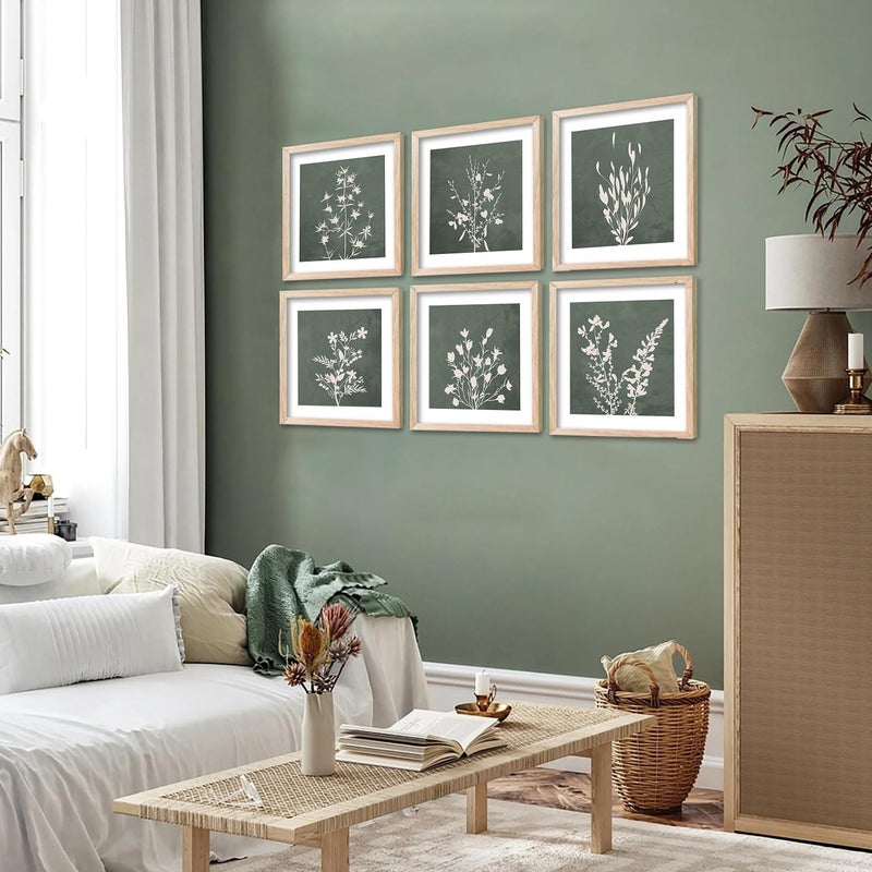kotart Premium Digital Nature Inspired Art Paintings with Frame for Home Decor Botanical Leaf Painting for Living Room Wall Decoration 10x10 inch Combo 5 - Image 3
