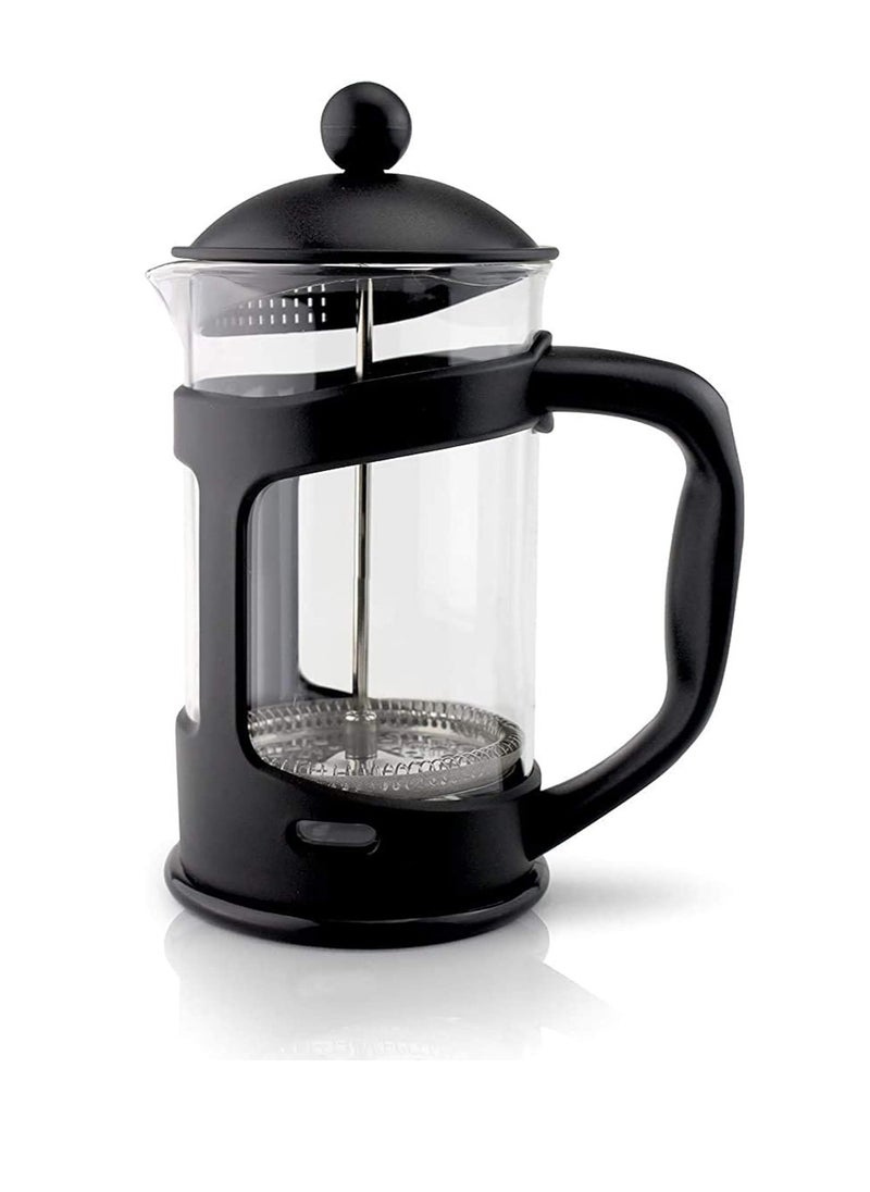Generic - Coffee maker with 500 ml thick, clear borosilicate glass. Built-in stainless steel infuser with a double-layer filter. Easy-to-clean coffee tamper for home, kitchen, and office use. Black. - Image 1