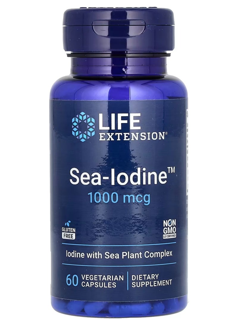 Life Extension Sea-Iodine, 1,000 mcg, 60 Vegetarian Capsules - Image 1