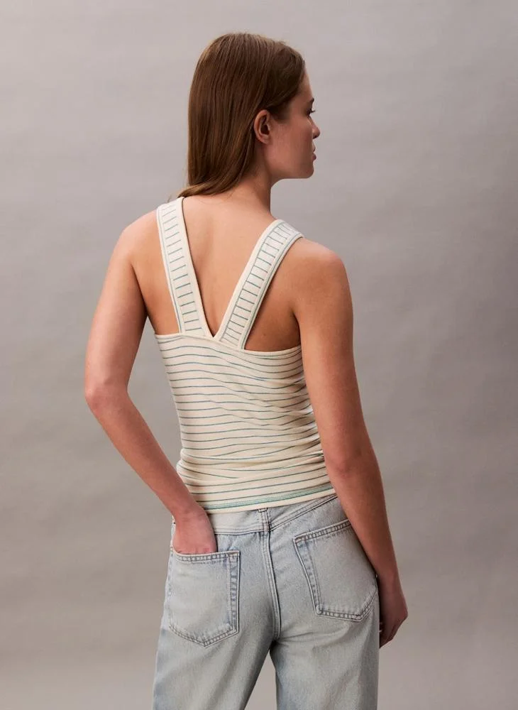 Calvin Klein Jeans Logo Stripe Tank Top