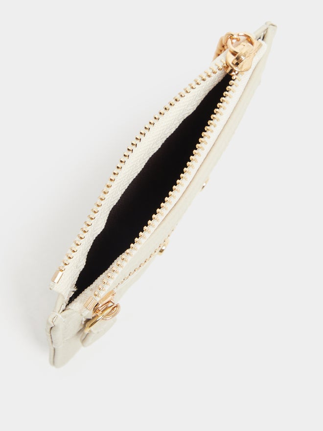 Styli Textured Wallet with Zip Closure - Image 4