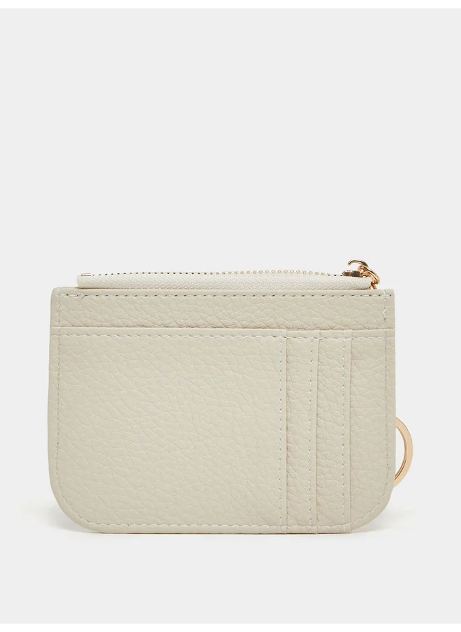 Styli Styli Textured Wallet with Zip Closure