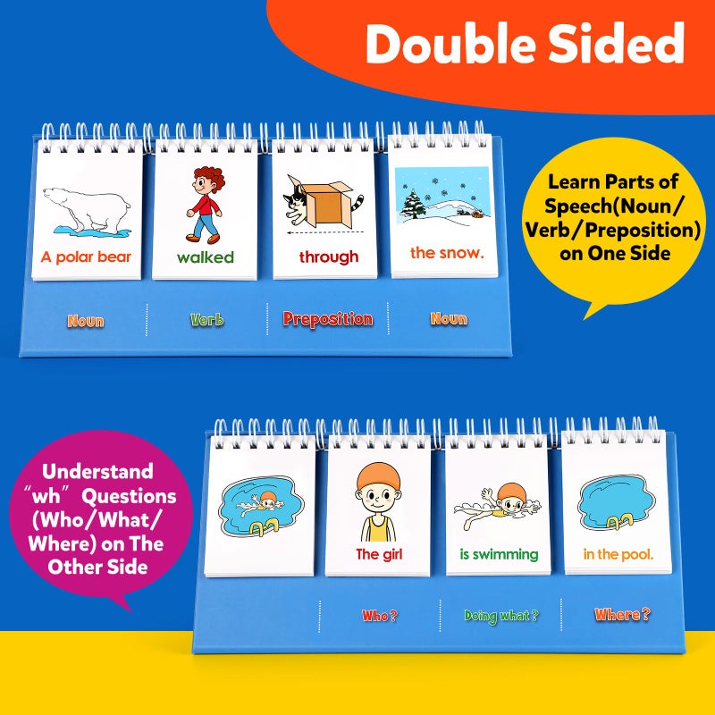 Aizweb Sentence Building for Kids,Speech Therapy Learn to Read for Preschool Kindergarten 1st 2nd Grade Classroom Must Haves,Phonics Reading Learning Games,Special Education for Homeschool Supplies - Image 2