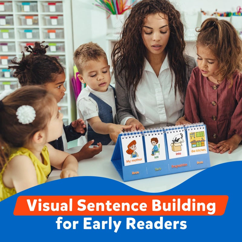 Aizweb Sentence Building for Kids,Speech Therapy Learn to Read for Preschool Kindergarten 1st 2nd Grade Classroom Must Haves,Phonics Reading Learning Games,Special Education for Homeschool Supplies - Image 5